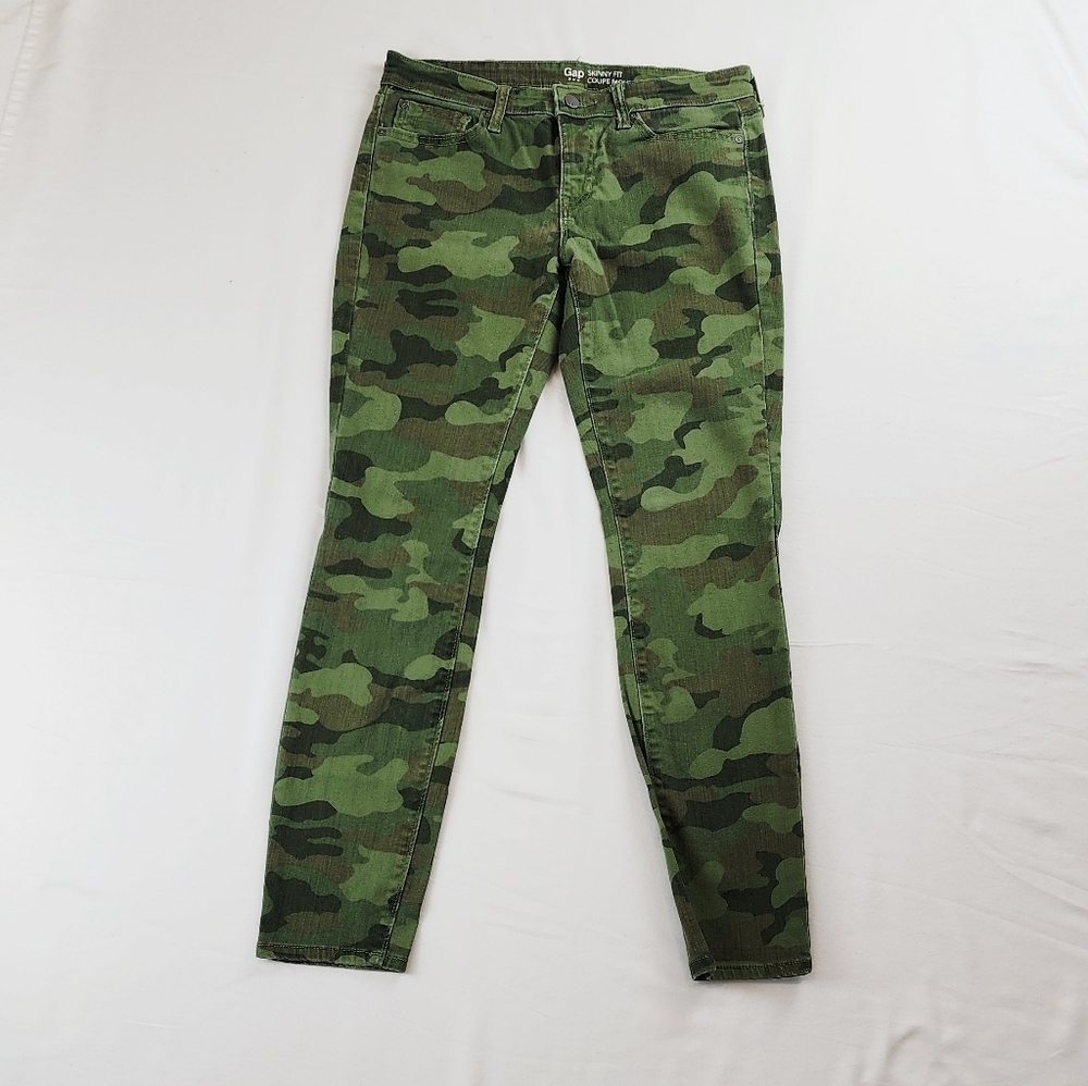 Gap Factory Green Camo Skinny Fit Jeans Pants